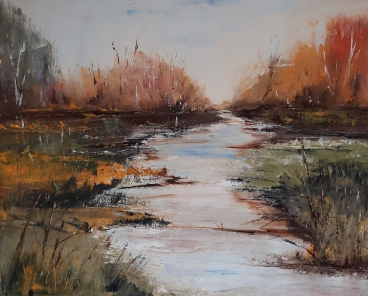 Water 4 Olie op linnen 50 x 60 cm